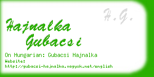 hajnalka gubacsi business card